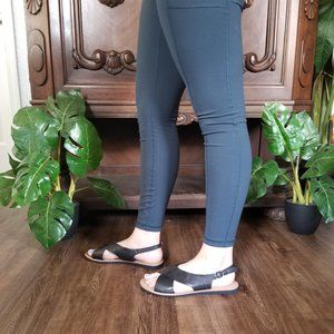 Franco Sarto Black Leather sandal size 9